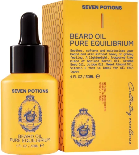 Miniatura 7 de SEVEN POTIONS Aceite para barba de 1 onza líquida suavizante perfumado dulce y amaderado. Detiene la picazón de la barba. Aceite acondicionador
