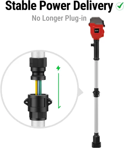 Miniatura 6 de Bomba de transferencia de agua sin escobillas compatible con batería Milwaukee de 18 V (solo herramienta), bomba de agua inalámbrica de 720 GPH Rojo