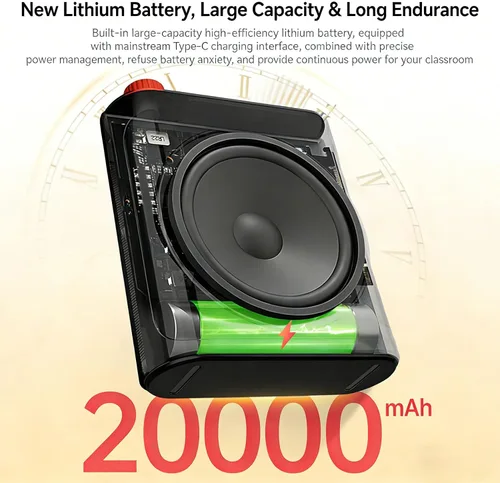 Miniatura 2 de Amplificador de voz inalámbrico, micrófono Lavalier Bluetooth con chip de reducción de ruido y magnético, para aula de enseñanza, reuniones y Negro