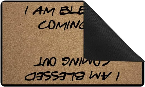 Miniatura 2 de Tapete para puerta de 23.6 x 15.7 pulgadas, añade tu propio texto, logotipo, imagen, diseño floral, tapete personalizado para puerta delantera