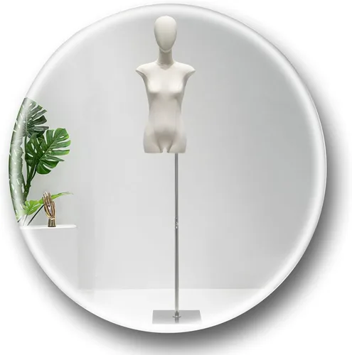 Adjustable Dress Form Mannequin for Women - 59-78 Inch Height, Tailor Dummy for Sewing & Jewelry Display, Burlap Head & Silver Finish, Ideal for