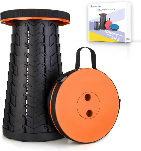 Miniatura 9 de Boreeman Taburete plegable mejorado, ligero pero más resistente, con capacidad de carga, 400 libras, taburete plegable portátil para camping, pesca