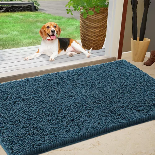 IM HOME Felpudo absorbente de chenilla para exterior 30" x 20", tapetes lavables para perros antideslizantes para interiores, felpudo para perros