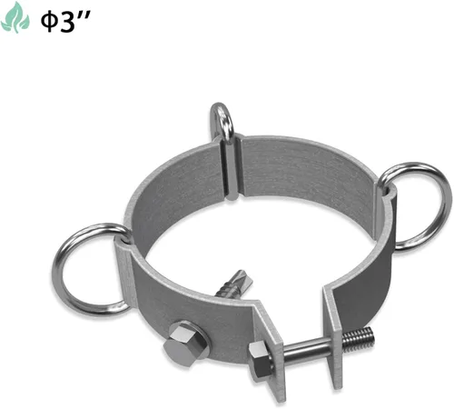 Miniatura 6 de SunnyRoyal Accesorio de poste de vela para toldo, abrazadera de anillo en D para poste de vela y postes de soporte de toldo, accesorio de hardware