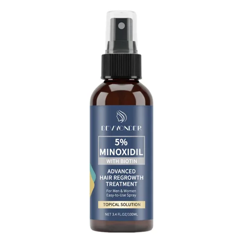 Spray de minoxidil al 5% para hombres y mujeres, suero para el crecimiento del cabello con biotina para reducir la pérdida de cabello, estimular los