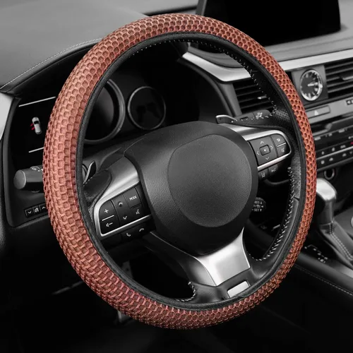 Miniatura 7 de Alpmosn Funda Elástica Extensible para Volante, Microfibra Transpirable de Seda de Hielo, Antideslizante, Accesorios de Interior de Automóvil