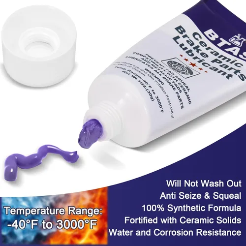 Miniatura 6 de BTAS Grasa de pinza de freno para lubricante de freno de disco, lubricante de pasador de pinza, grasa de cerámica sintética de silicona de alta