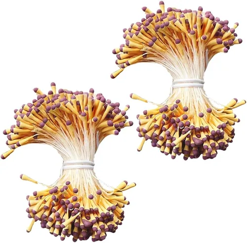 Miniatura 7 de HAHIYO 1000 piezas de 0.039 in negro perla doble cabeza flor Pistilo para hacer flores, decoración de álbumes de recortes, mini hecho a mano