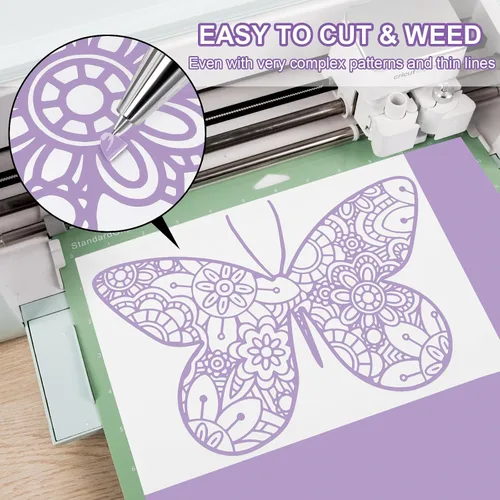 Miniatura 3 de VINYL FROG Rollo de vinilo morado lila mate, 12 pulgadas x 10 pies, impermeable, resistente a los arañazos, compatible con la mayoría de máquinas