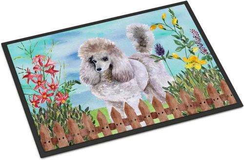 Miniatura 57 de Caroline's Treasures CK1311MAT Cavalier Spaniel Poinsettas - Felpudo de 18 x 27 pulgadas, tapete para puerta delantera, interior y exterior