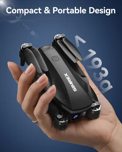 Miniatura 6 de SIMREX GPS Drone with 4K Camera for Adults , Brushless Motor Drones for Beginners ,5G WiFi FPV Foldable, Auto Return , Optical Flow & Altitude