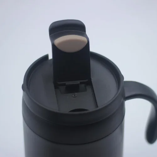 Miniatura 5 de Cafetera portátil de 16 onzas con filtro plegable y agitador, taza de viaje aislada de acero inoxidable con tapa, no necesita filtro de papel, sin