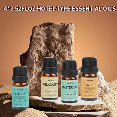 Miniatura 6 de BOHOFAM Difusor de Aceite Esencial con Lámpara de Sal del Himalaya, Difusor/Humidificador de Aroma de Doble Llama/Medusa 2 Modos, Luces Coloridas, 4