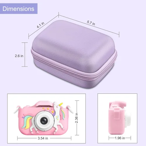 Miniatura 3 de FINTIE Funda para cámara para niños compatible con Goopow/Seckton/Dylanto/Mgaolo/Masterbee/CIMELR/Desuccus juguetes para cámara digital para niños