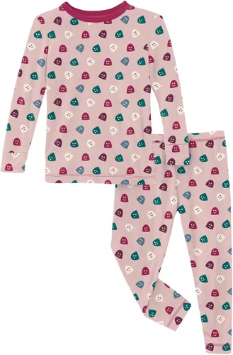 Miniatura 25 de KicKee Pants Conjunto de pijama de manga larga con estampado de piezas
