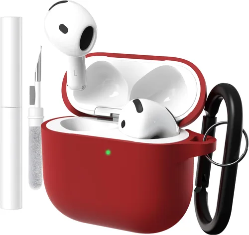 Miniatura 38 de Brujula Funda protectora de silicona para AirPods 4 con ANC, compatible con AirPods de 4ª generación 2024 (Avocado, AirPods 4 con ANC)