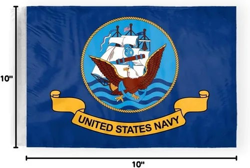 Miniatura 11 de AGAS - Bandera militar de motocicleta de la Marina de los Estados Unidos de 6 x 9 pulgadas, impresa de doble cara en poliéster de punto duradero