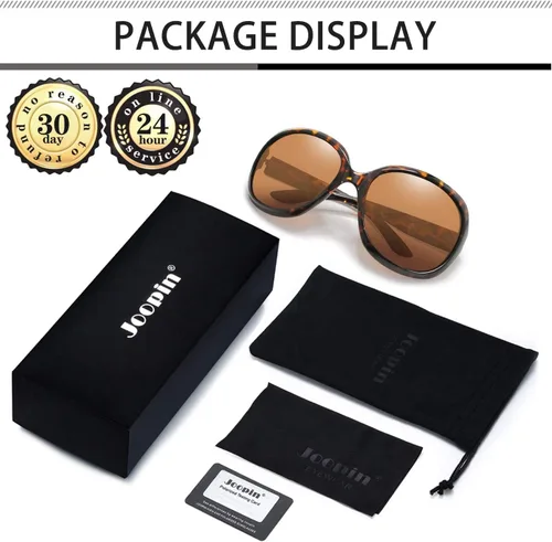 Miniatura 6 de Joopin Lentes de sol de gran tamaño para mujer, polarizados, grandes, para conducción, protección UV, grandes sombras