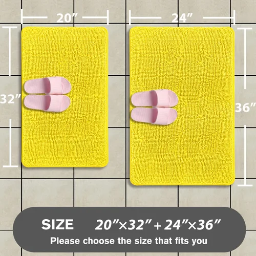 Miniatura 597 de Alfombra de baño pequeña de 12 x 18 pulgadas, lavable y absorbente, antideslizante, alfombra de baño de felpilla gruesa y suave para baño, ducha
