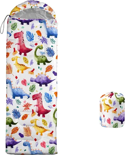 Miniatura 21 de Saco de dormir para adultos y niños, saco de dormir para mochileros, camping, para niñas, niños, ligero, impermeable, para clima frío y cálido, saco