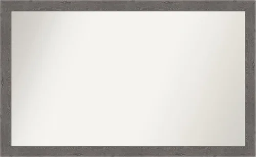 Miniatura 351 de Amanti Art Espejo de baño gris para sobre el fregadero, 31 x 48 pulgadas, espejo de tocador rectangular estrecho de color gris, marco de madera