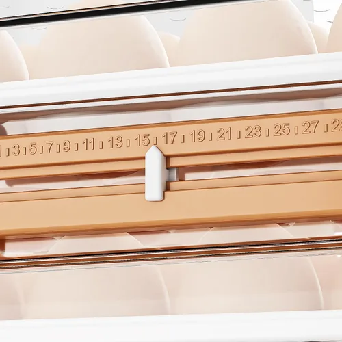 Miniatura 5 de JOYZAN Soporte para huevos para refrigerador, 60 unidades, contenedor de almacenamiento de huevos de gran capacidad para refrigerador, organizador