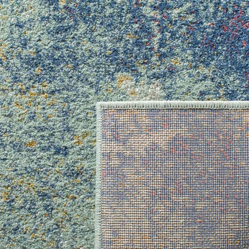 Miniatura 7 de SAFAVIEH Alfombra de 8 x 10 pies – Colección Prism – Grande – Crema y Aqua, diseño abstracto moderno bohemio, no desprende pelusa y fácil