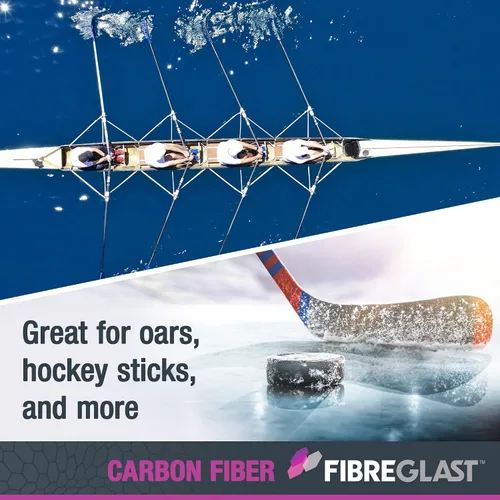 Miniatura 3 de Fibre Glast Funda unidireccional de fibra de carbono – Tubo de grafito de alta resistencia para unir y reforzar mangueras, palos de hockey, remos