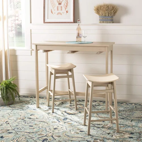Miniatura 2 de Safavieh Home Collection Colbie - Estante de almacenamiento de 3 piezas de roble blanco