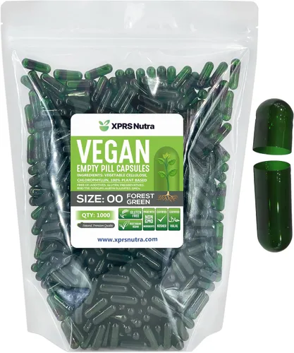 Miniatura 36 de XPRS Nutra Cápsulas vacías de tamaño 00 – 100 cápsulas veganas vacías – Pastillas vacías vegetarianas – Relleno de cápsulas vegetales DIY