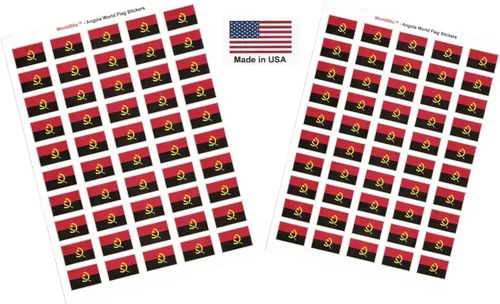 Miniatura 163 de 100 calcomanías de la bandera de Alaska; 1.5" x 1" hechas en Estados Unidos, calcomanías autoadhesivas de la bandera del estado para álbumes