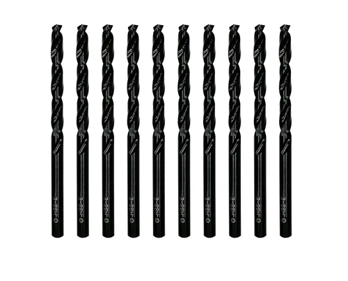 Miniatura 33 de Brocas helicoidales HSS M35 de 13/64 pulgadas, acero de alta velocidad, paquete de 10, adecuadas para aceros, hierro fundido, acero inoxidable