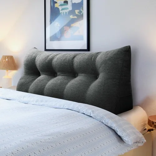 Miniatura 15 de Almohada de cuña pequeña para cabecero; almohada para leer, para sentarse en la cama, almohada triangular de respaldo para adultos, almohada