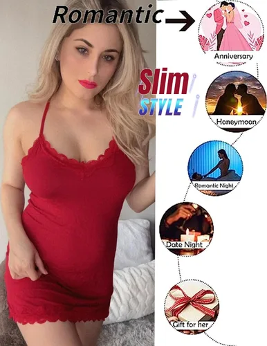 Miniatura 3 de Avidlove Lencería sexy para mujer, ropa de dormir, camisón, babydoll, lencería de algodón