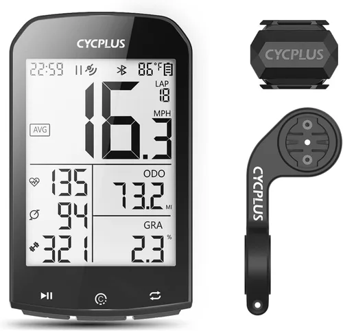 Miniatura 9 de CYCPLUS Computadora GPS inalámbrica para bicicleta, computadora de ciclismo GPS con Bluetooth/ANT+, velocímetro de bicicleta con pantalla LCD de 2.9