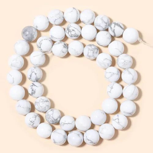 Miniatura 12 de Cuentas redondas sueltas de tigre de lapislázuli natural de 0.315 pulgadas (0.315 in), piedra curativa para hacer joyas, manualidades, pulseras