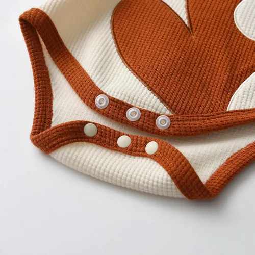 Miniatura 54 de Conjunto de 3 piezas de ropa de bebé recién nacido con estampado de manga larga + pantalones + sombrero