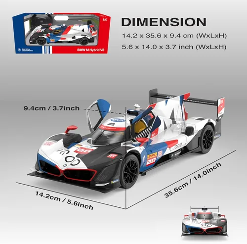 Miniatura 2 de Voltz Toys Coche RC Le Mans a escala 1/14 con licencia Le Mans Series a control remoto, modelo de auto de juguete para niños y adultos con puertas