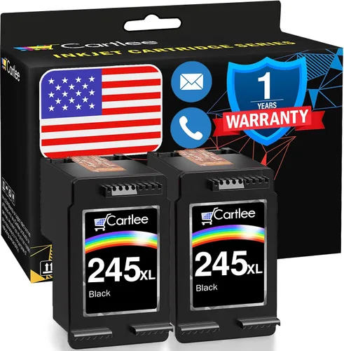 Cartlee Cartuchos de tinta compatibles de repuesto para Canon Ink 245 para Canon PG-245xl Cartucho de tinta para iP2820 MG2420 MG2920 MG2922 MG2520