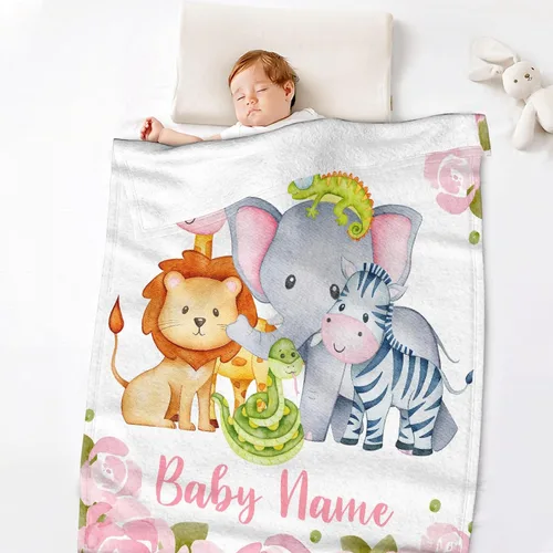 Miniatura 6 de Manta de bebé personalizada para niñas y niños, manta de bebé personalizada con nombre para niños pequeños, niños, ducha, recién nacidos, guardería