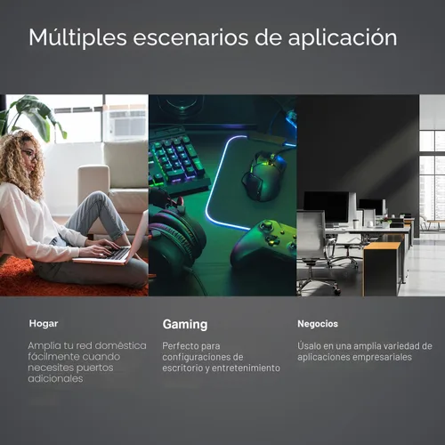 Miniatura 3 de TP-Link TL-SG105, conmutador Ethernet Gigabit no administrado de 5 puertos, concentrador de red, divisor Ethernet, Plug & Play, diseño de metal sin