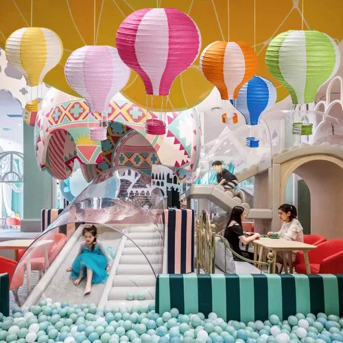 Miniatura 5 de Juego de 6 globos de linternas de papel para decoración de bodas, cumpleaños, compromisos, fiestas de Navidad