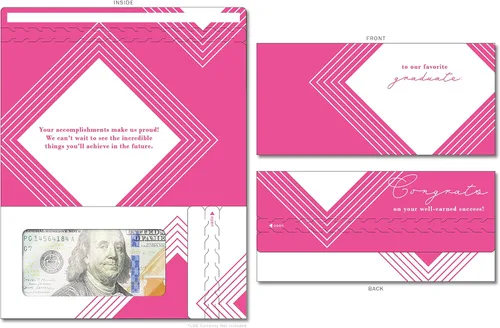 Miniatura 32 de Tarjeta de boda, con dos aperturas de tira para desgarrar, con ventana de plástico transparente que deja ver dinero, cheques o tarjetas de regalo