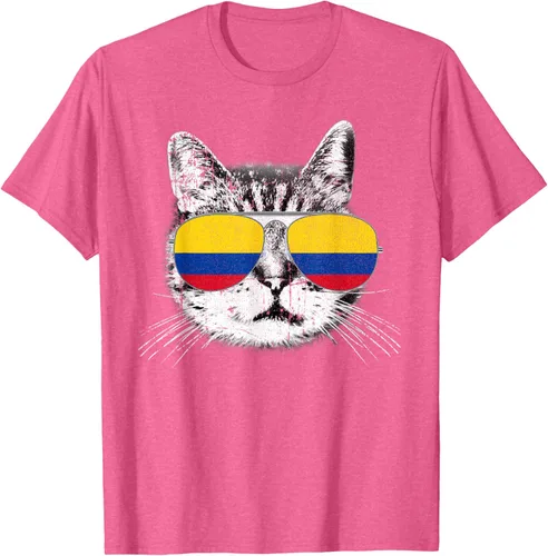 Miniatura 39 de Camisa de bandera de Colombia, orgullo colombiano, gato, hombres, mujeres, niños, camiseta de regalo