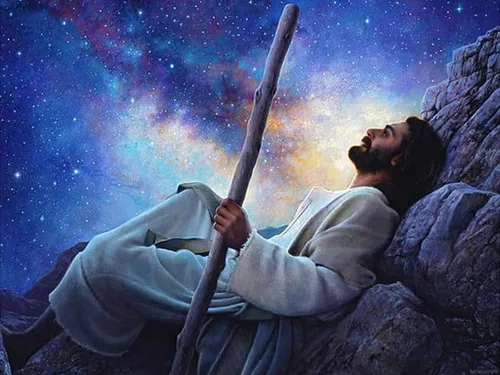 UPABLUNSO Kit de pintura de diamantes de Jesús con cielo estrellado de Jesús, kit de pintura de diamante redondo completo 5D, pintura de diamantes