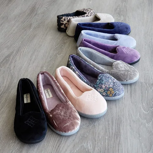 Miniatura 2 de Dearfoams - Rebecca Chenille cerrado espalda con pantuflas anchas