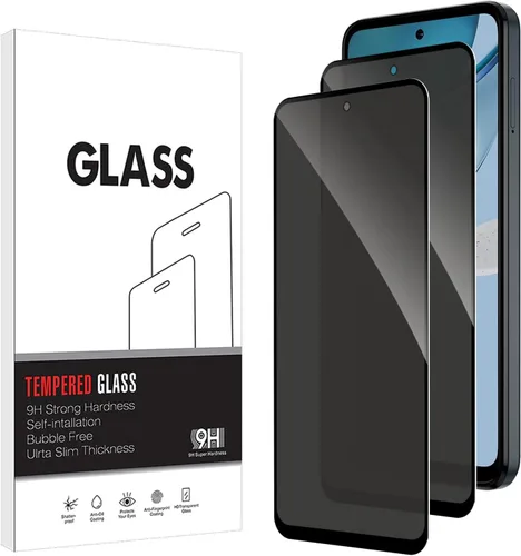 Miniatura 8 de Paquete de 2 protectores de pantalla de privacidad para Motorola Moto G 5G 2022 [dureza 9H] HD [negro] película de vidrio templado privado antiespía