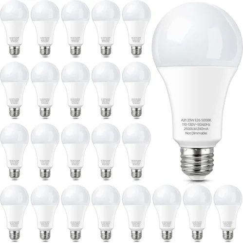 Miniatura 10 de KINDEEP Bombillas LED de 23 W, bombilla súper brillante A21, equivalente a bombilla incandescente de 150 W-200 W, bombillas LED E26, 2500 lúmenes