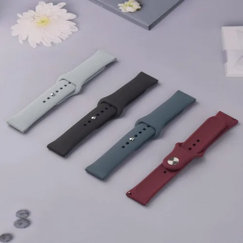 Miniatura 4 de Amzpas Correa de silicona para Amazfit GTR, 0.866 in, paquete de 4 pulseras de repuesto suaves de liberación rápida, correa deportiva para hombres