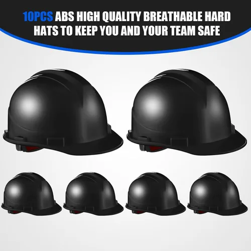 Miniatura 2 de Leumoi 10 piezas de casco de suspensión, casco duro de construcción para seguridad, estilo gorra de trinquete con correas de corona autoajustables